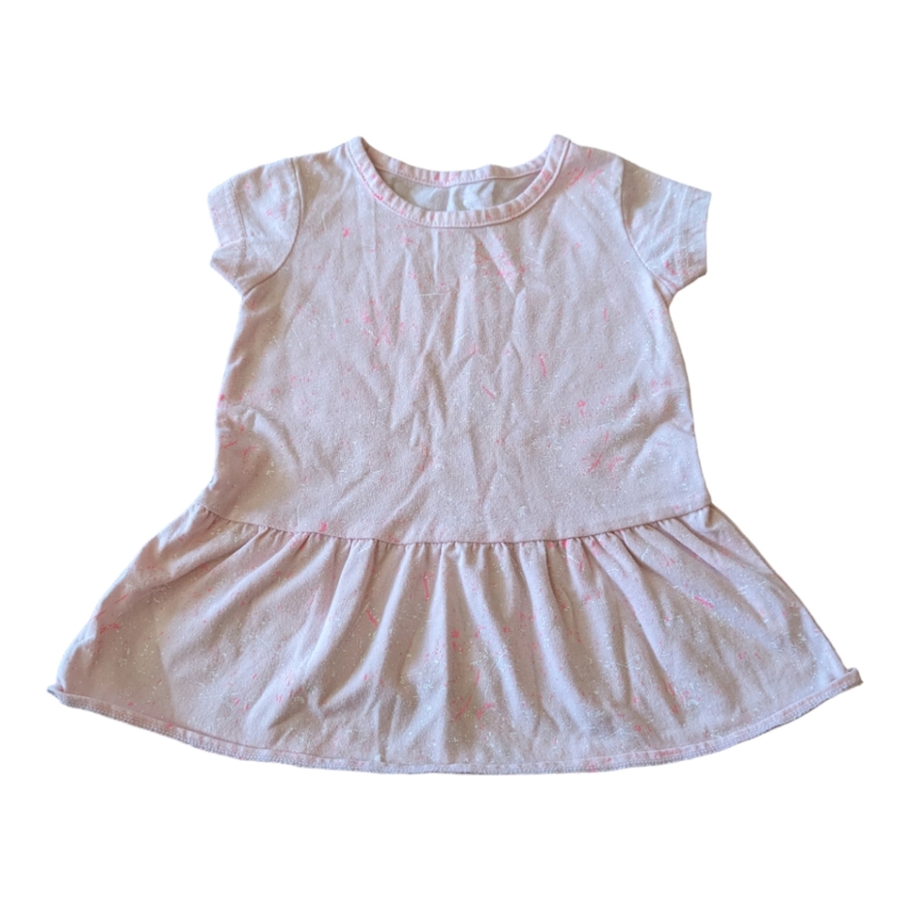 🏖️3/$20 Summer Sale🏖️Kids Korner Pink Speckled Short-Sleeve Dress
